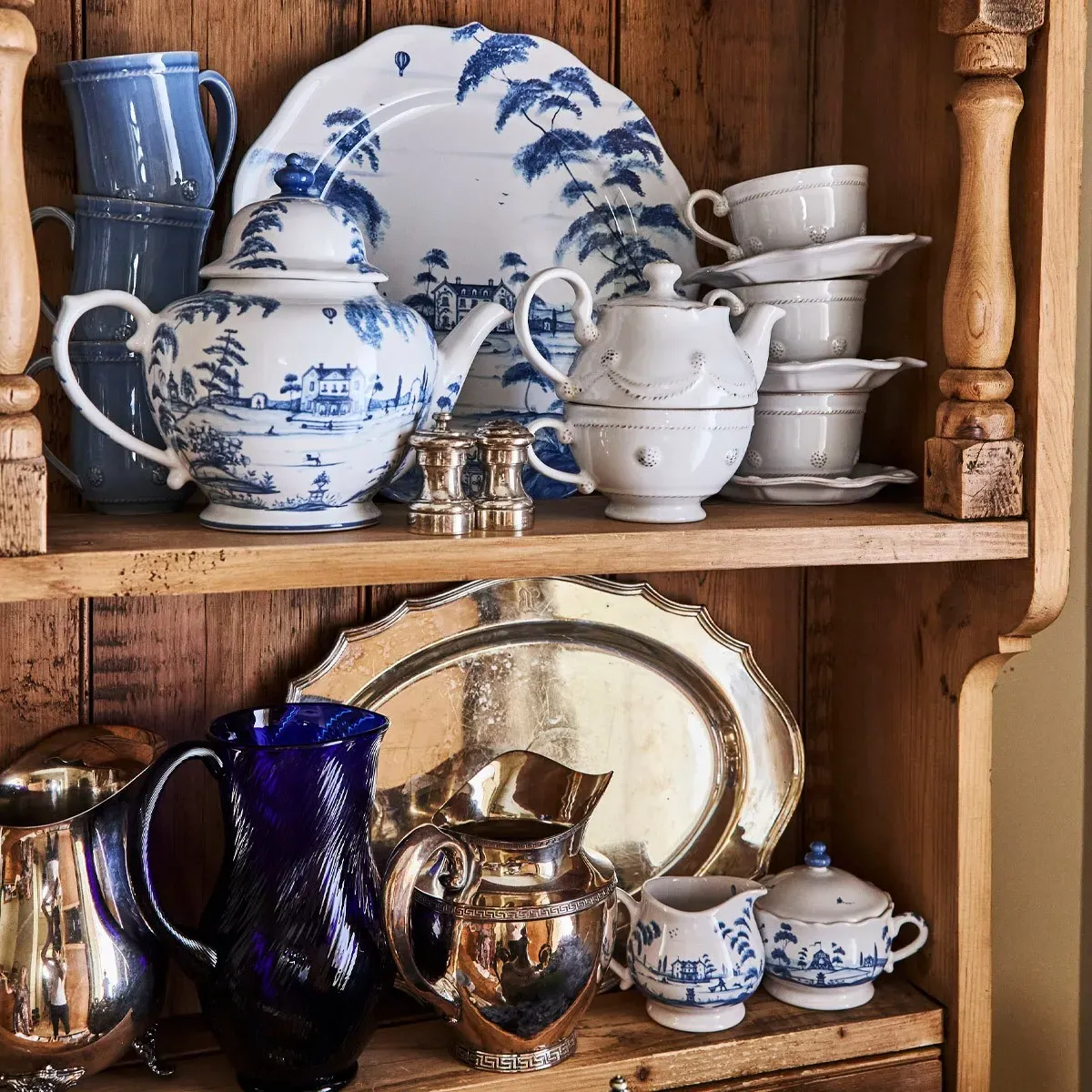 Country Estate Ceramic Teapot - Blue