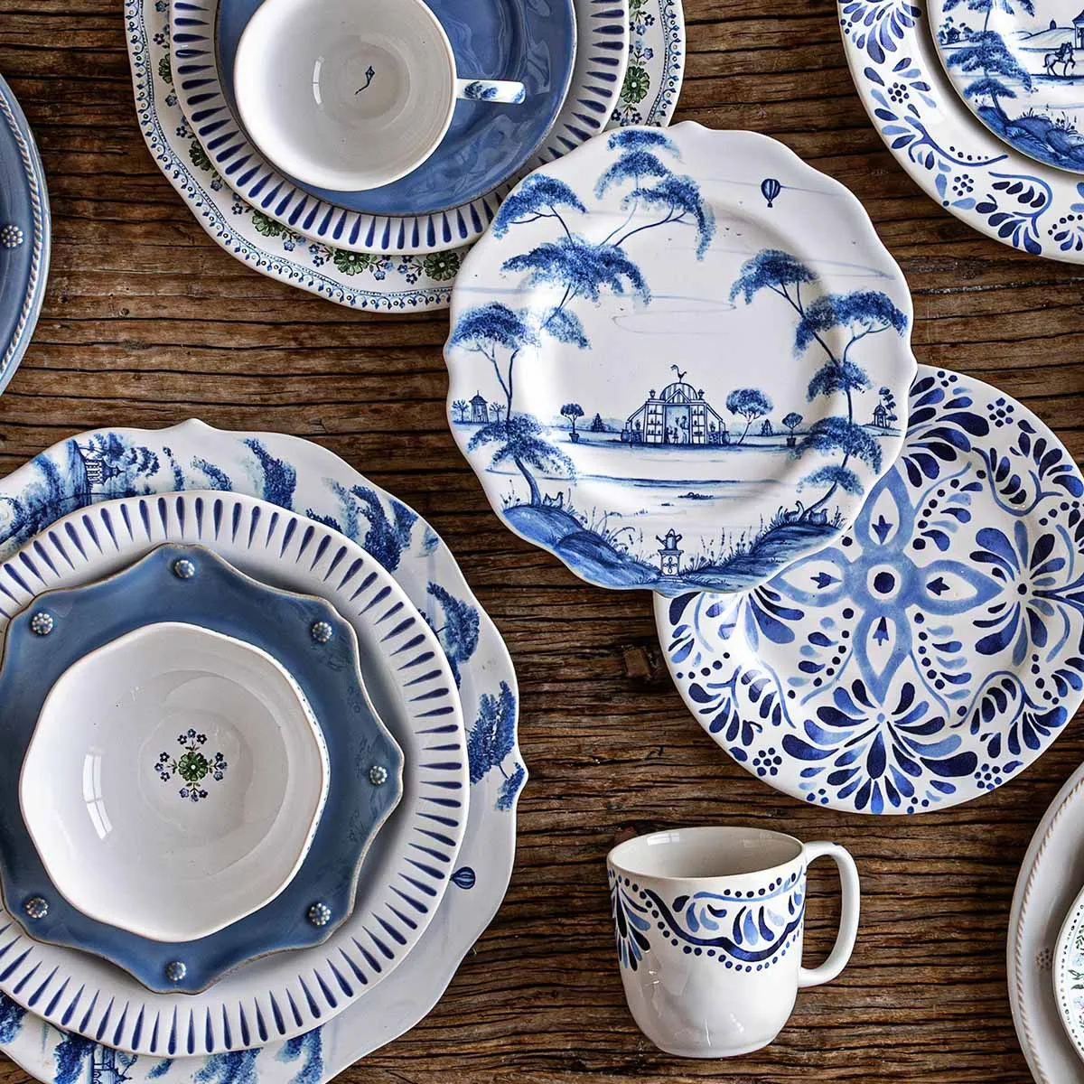 Country Estate Delft Ceramic Salad Plate - Blue