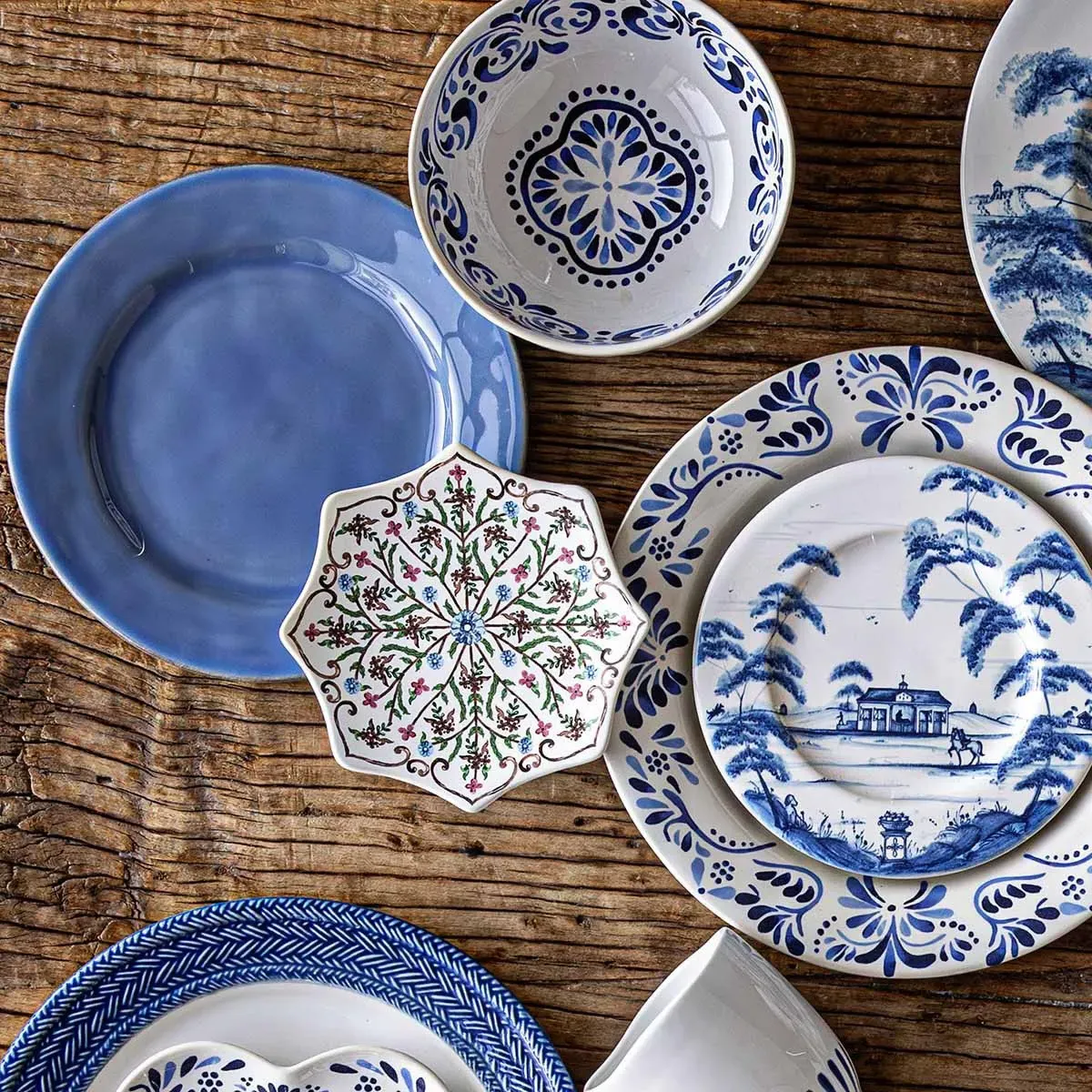 Country Estate Dinner Plate - Blue, Ceramic