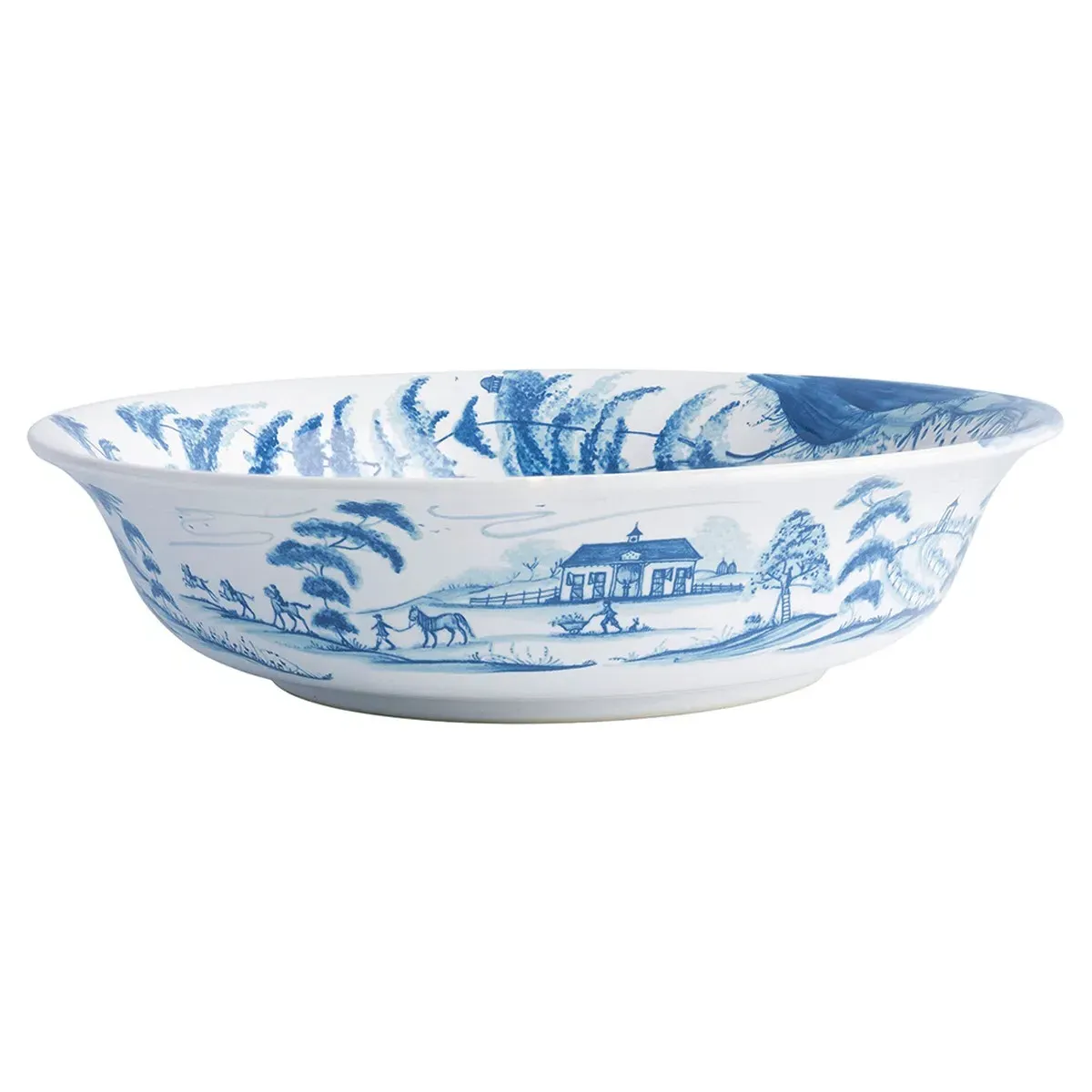 Country Estate Serving Bowl - Blue, Ceramic