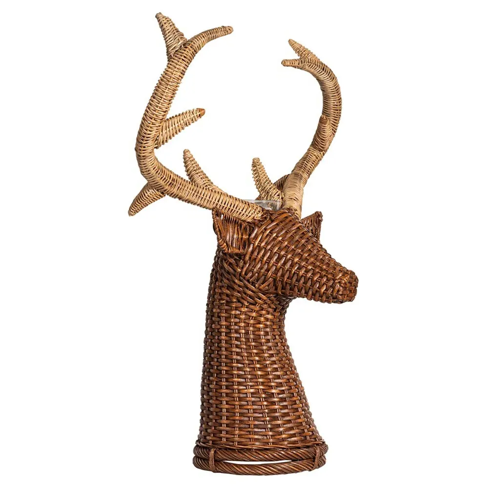 Devon Willow Stag Vase - Brown, Rattan