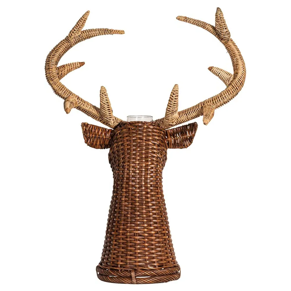 Devon Willow Stag Vase - Brown, Rattan