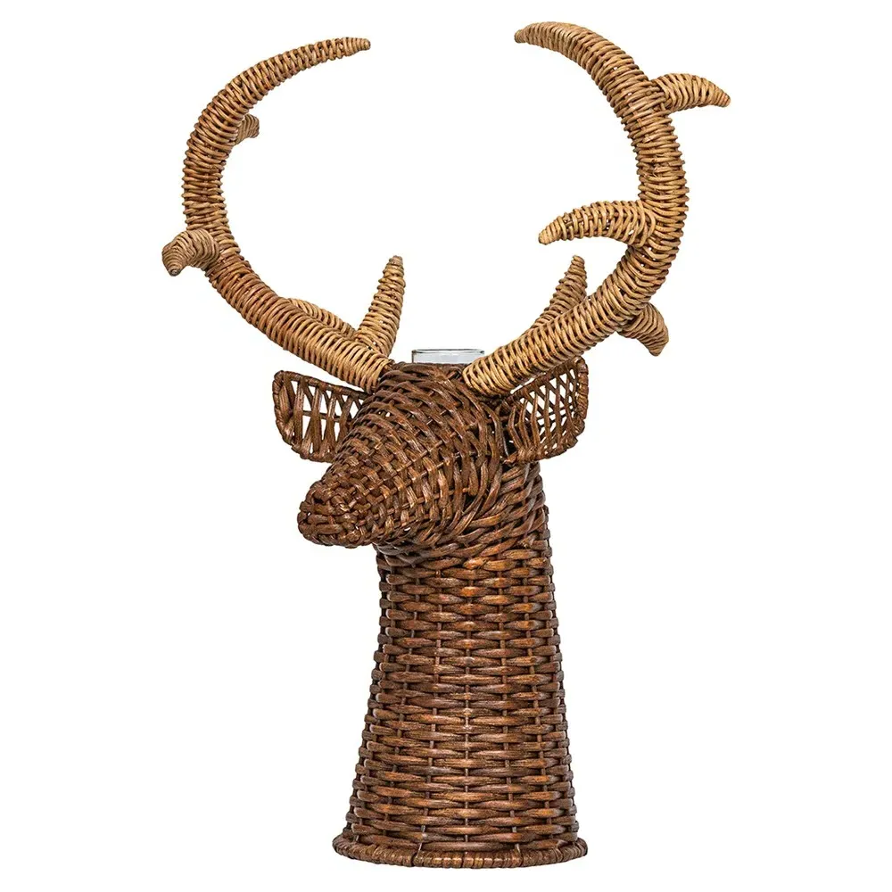 Devon Willow Stag Vase - Brown, Rattan