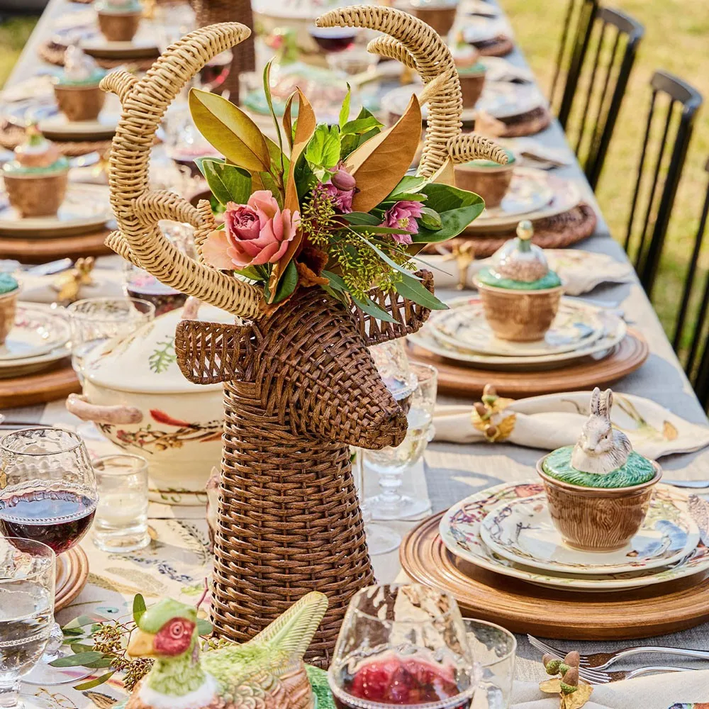 Devon Willow Stag Vase - Brown, Rattan