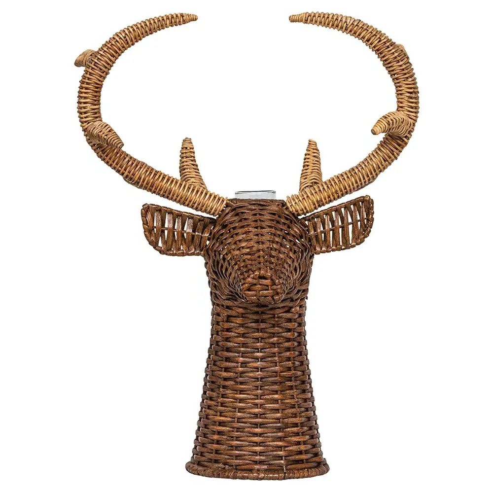 Devon Willow Stag Vase - Brown, Rattan image