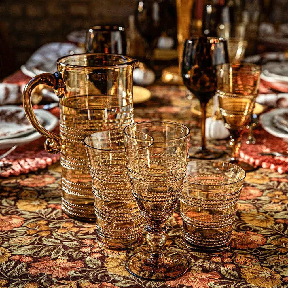 Ella Amber Glass Tumbler - Brown