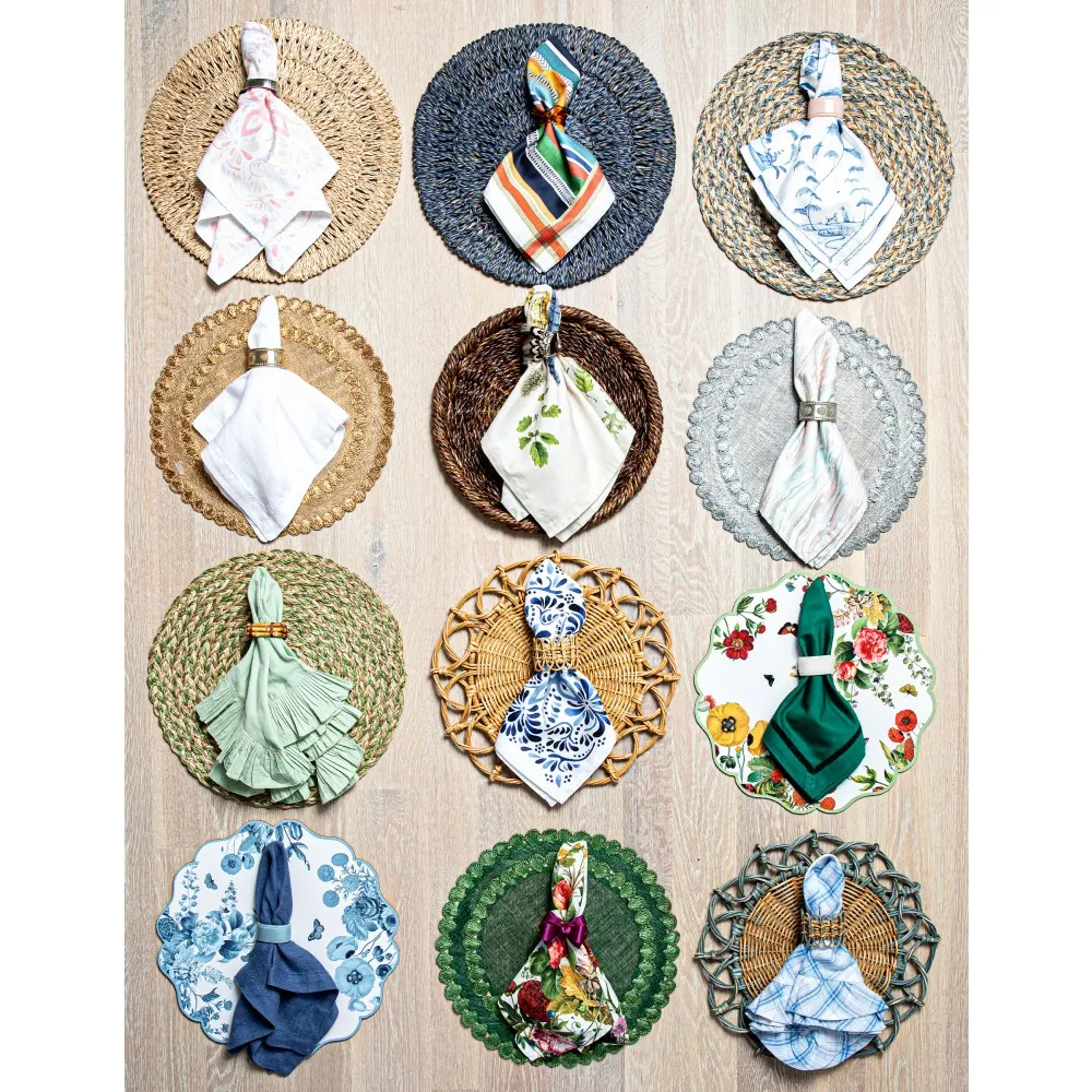 Isadora Sinamay Placemat - Evergreen