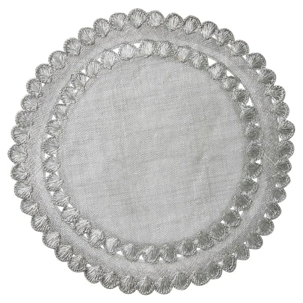 Isadora Sinamay Placemat - Silver
