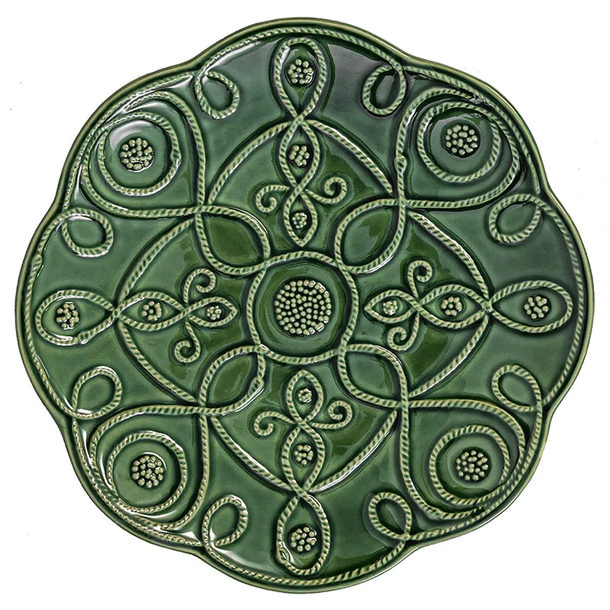 Jardins du Monde Salad Plate Set of 4 - Basil, Ceramic