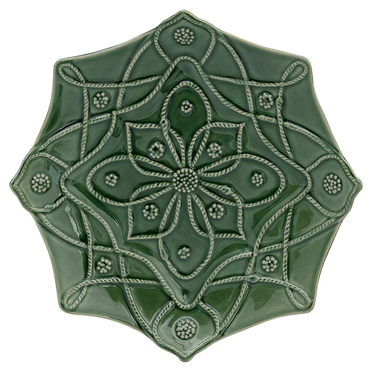 Jardins du Monde Salad Plate Set of 4 - Basil, Ceramic