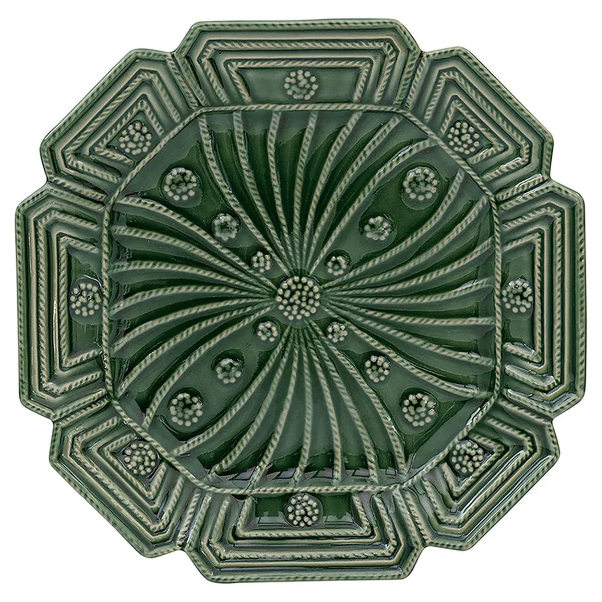 Jardins du Monde Salad Plate Set of 4 - Basil, Ceramic
