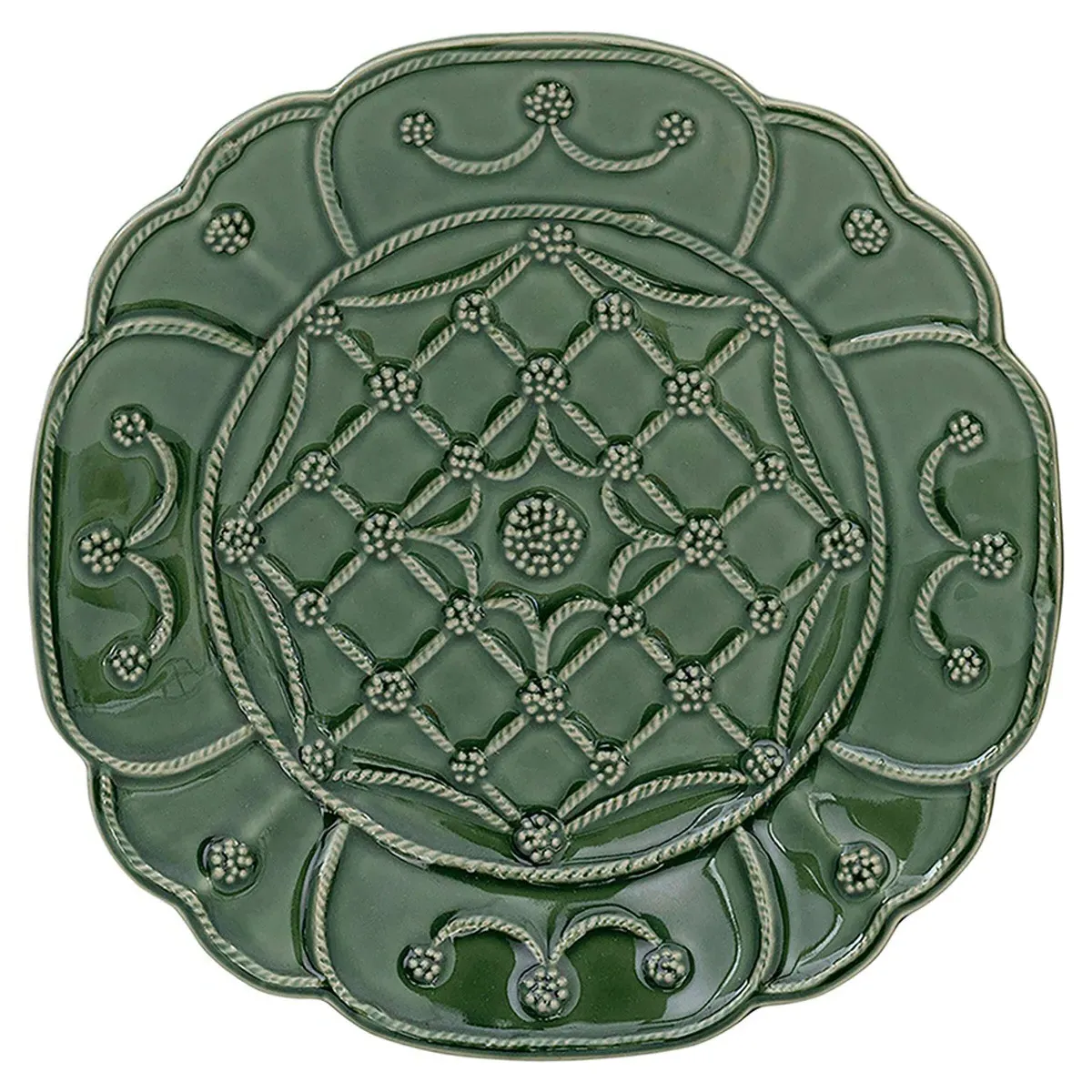 Jardins du Monde Salad Plate Set of 4 - Basil, Ceramic