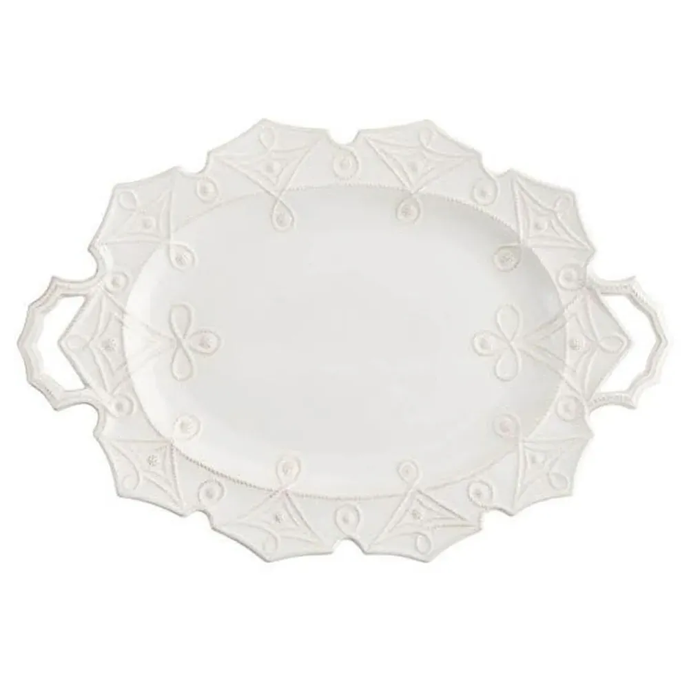 Jardins du Monde Turkey Platter - Whitewash, Ceramic
