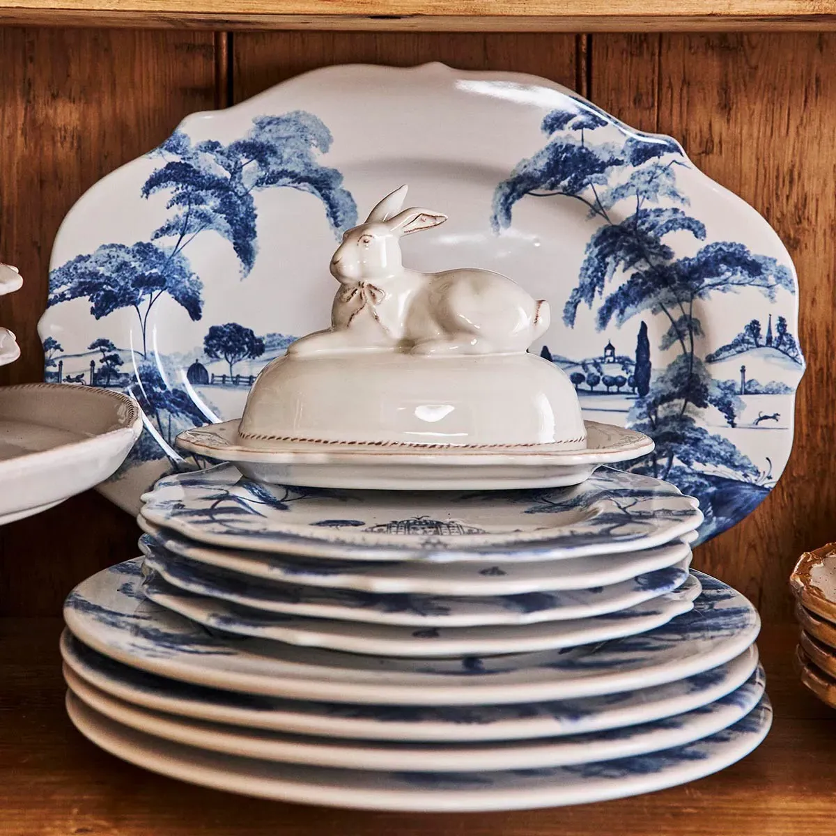 Juliska Country Estate Ceramic Serving Platter - Blue