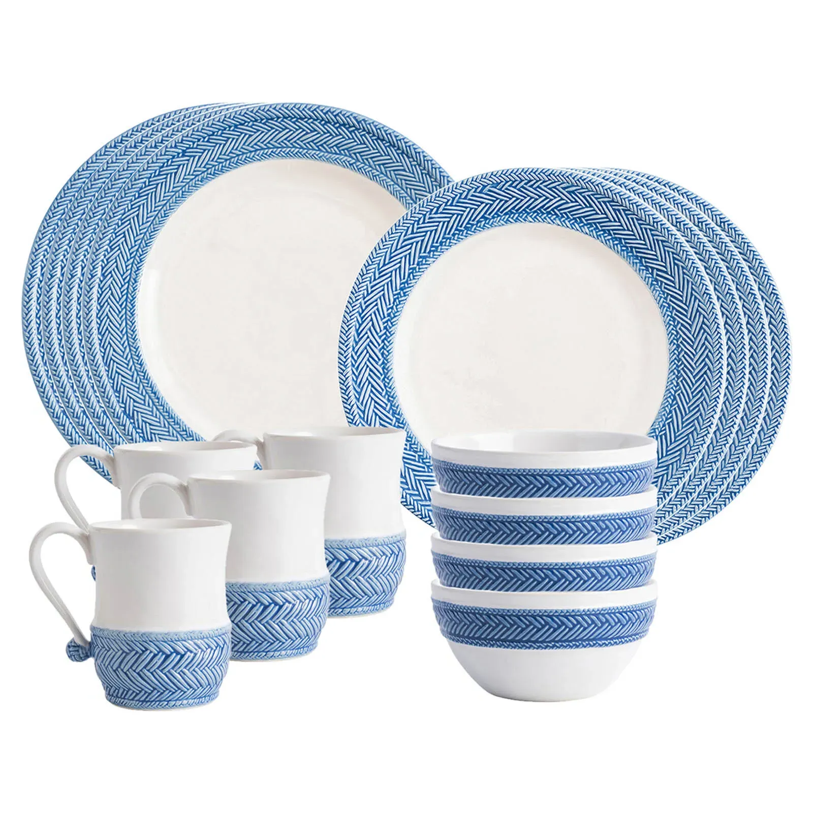 Le Panier 16 Piece Place Setting - White, Ceramic