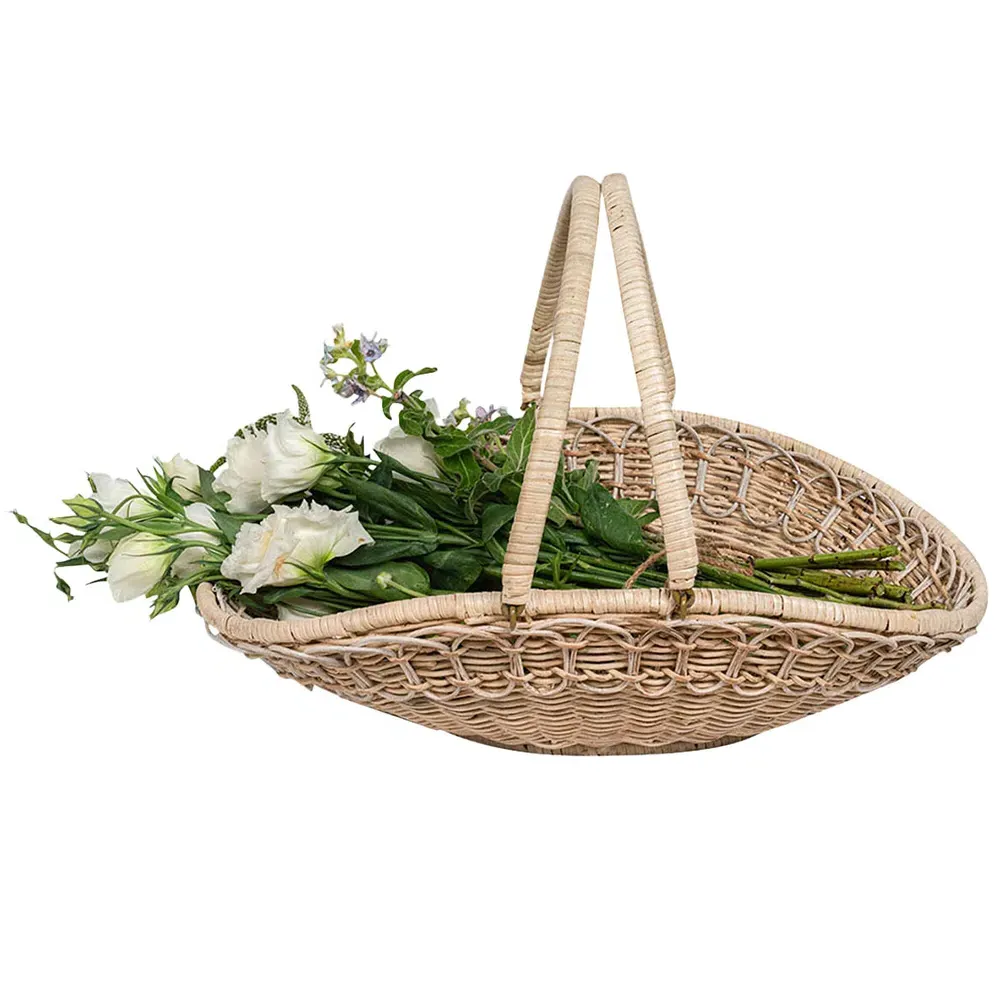 Provence Gathering Basket - Brown, Rattan