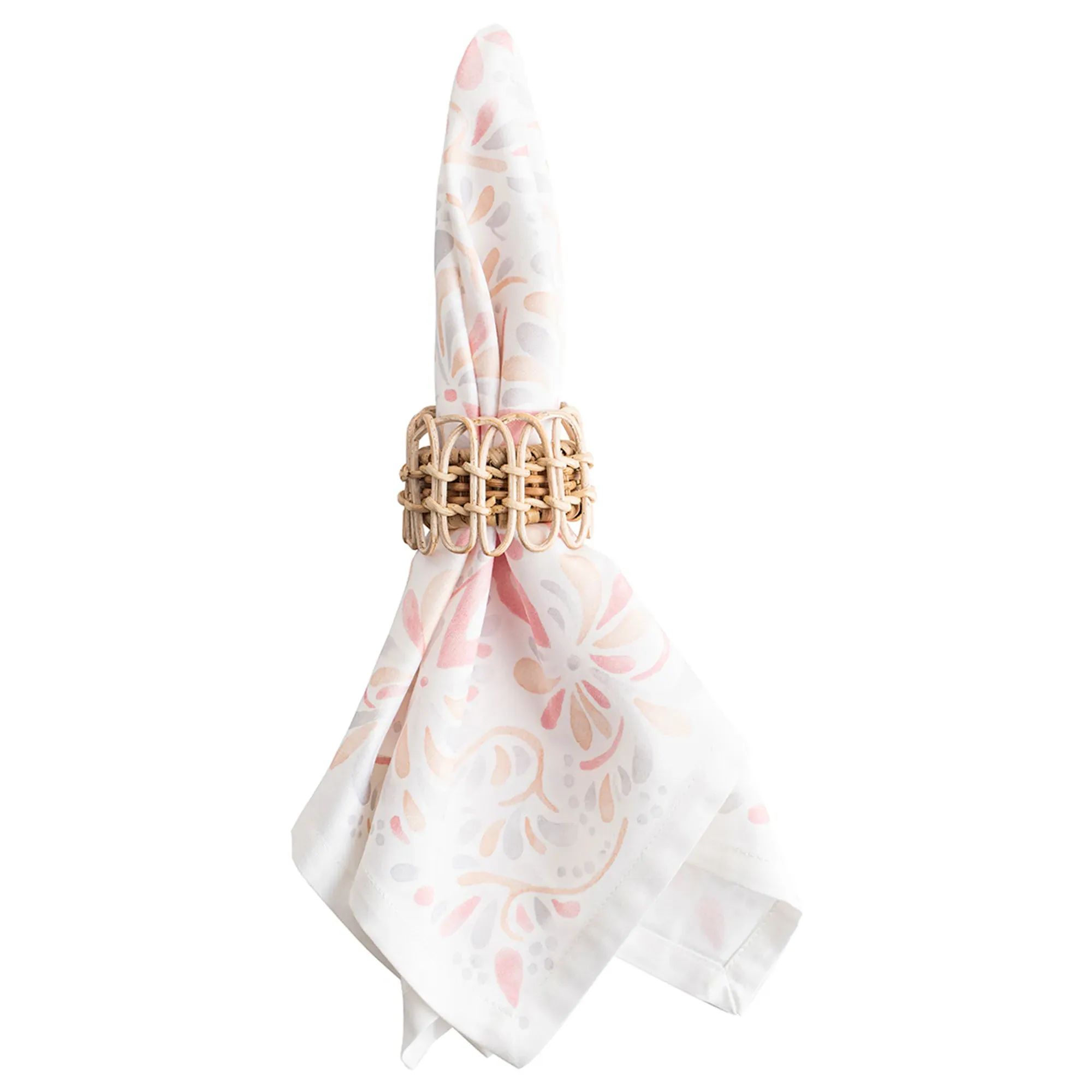 Provence Napkin Ring - Whitewash, Rattan