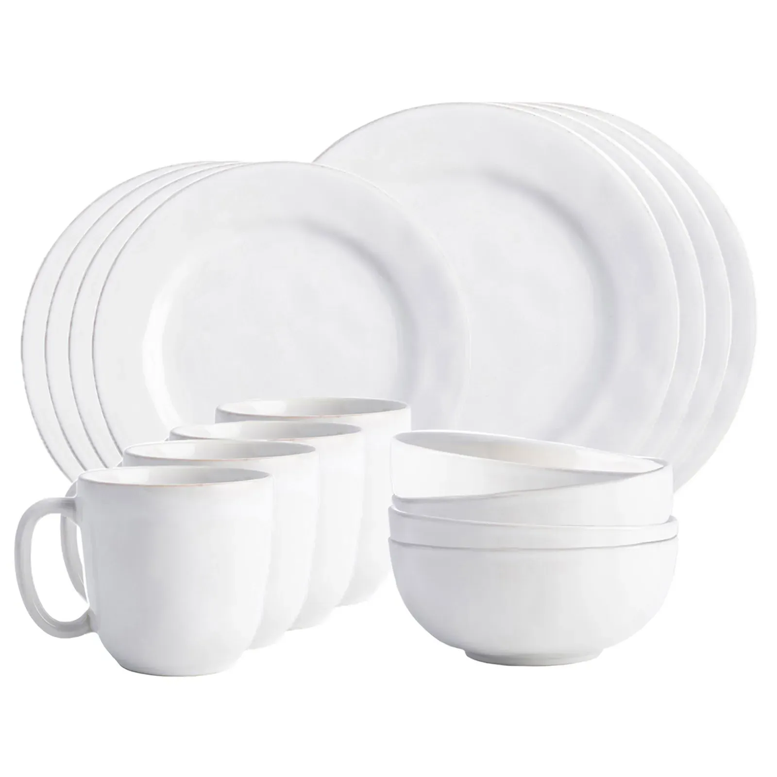 Puro 16 Piece Place Setting - Whitewash, Ceramic image