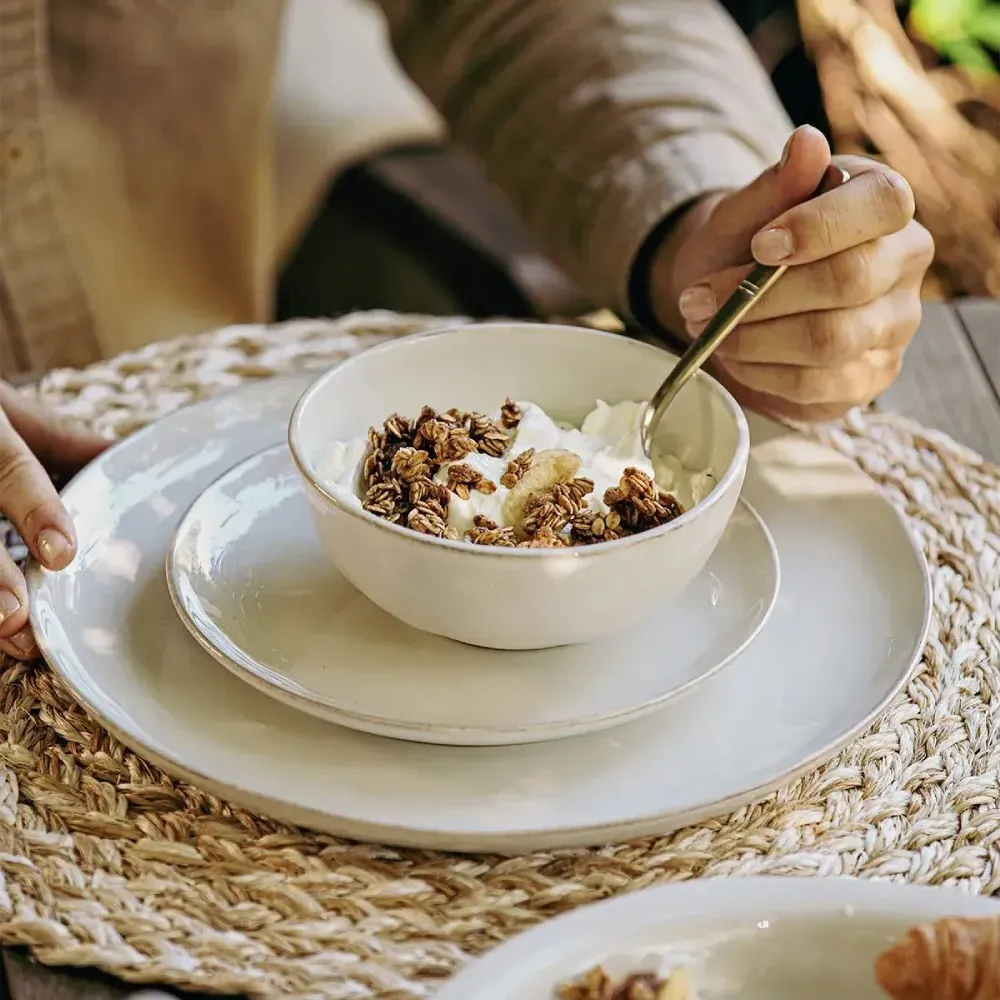 Puro Coupe Dinner Plate - Whitewash, Ceramic