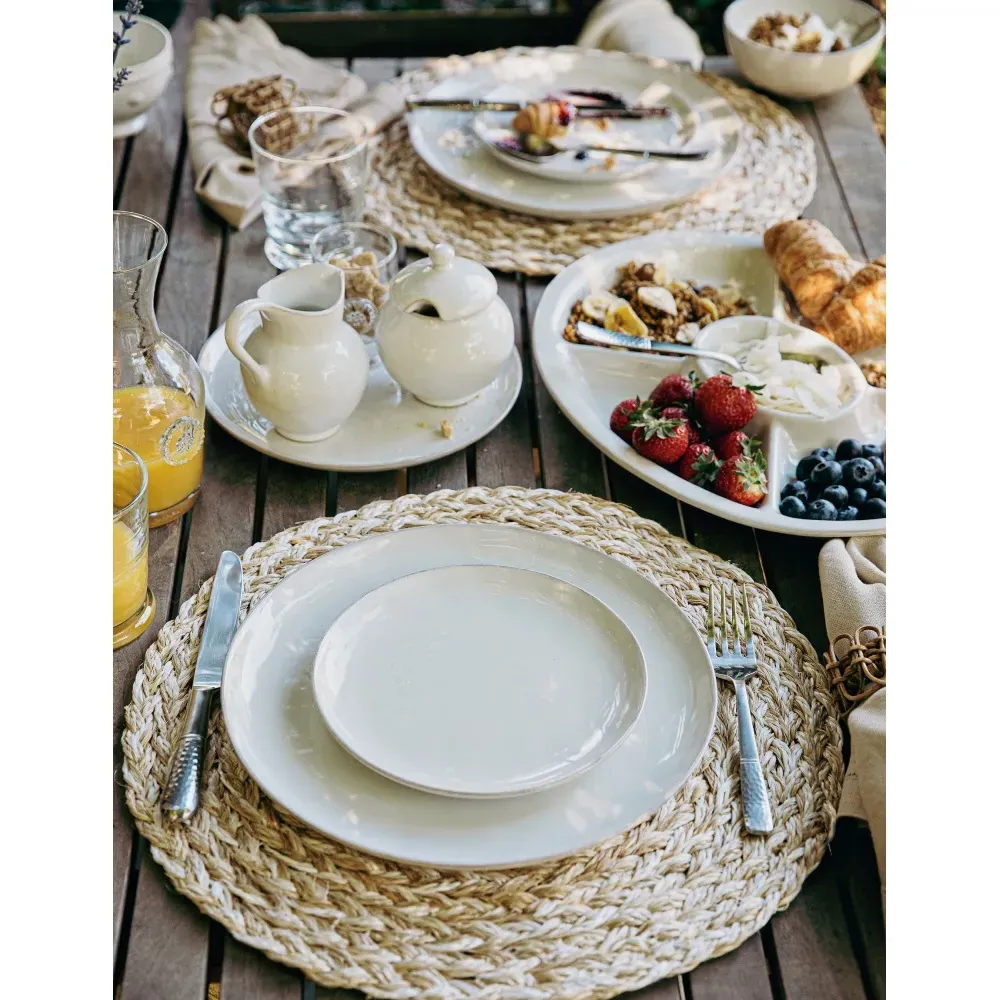 Puro Coupe Dinner Plate - Whitewash, Ceramic