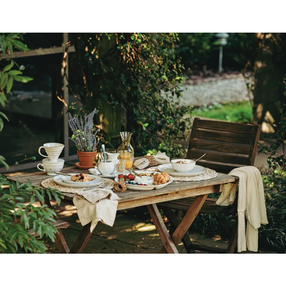 Puro Coupe Dinner Plate - Whitewash, Ceramic