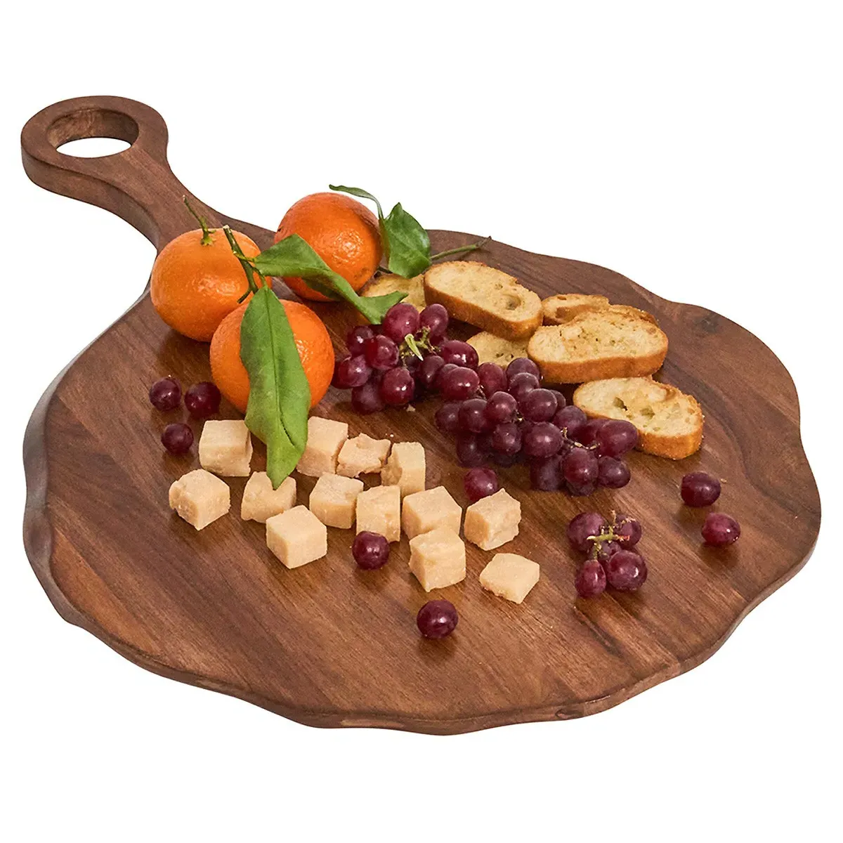 Puro Round Serving Board - Brown, Teak