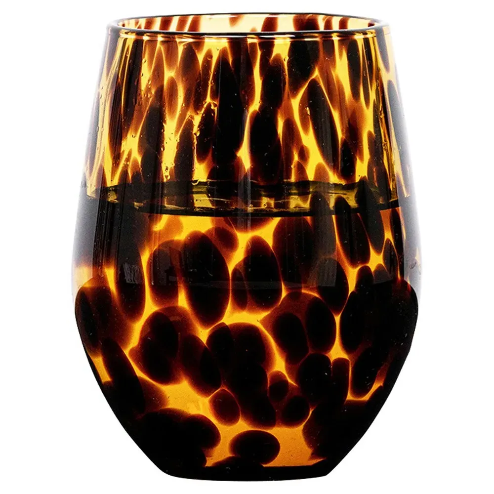 Puro Stemless Wine Glass - Brown