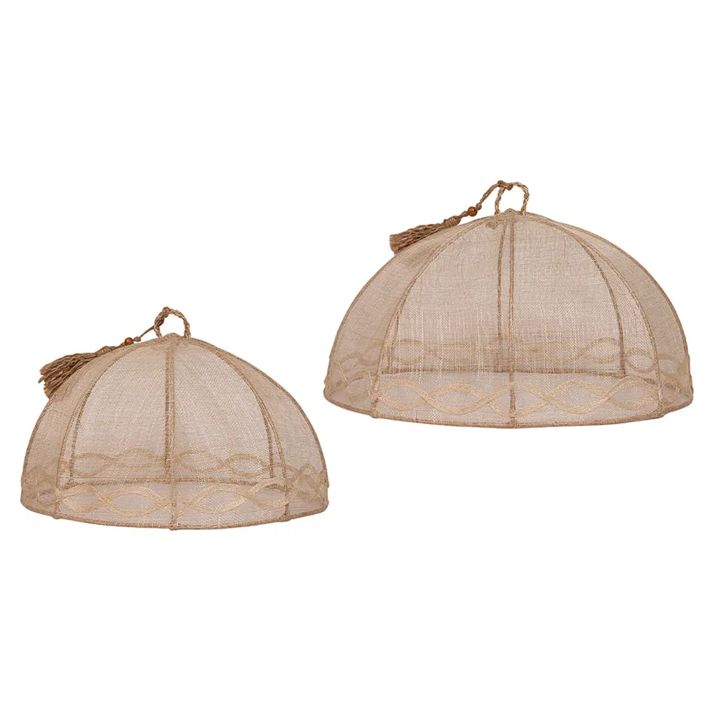 Tuileries Garden Woven Abaca Food Cover Set - Natural