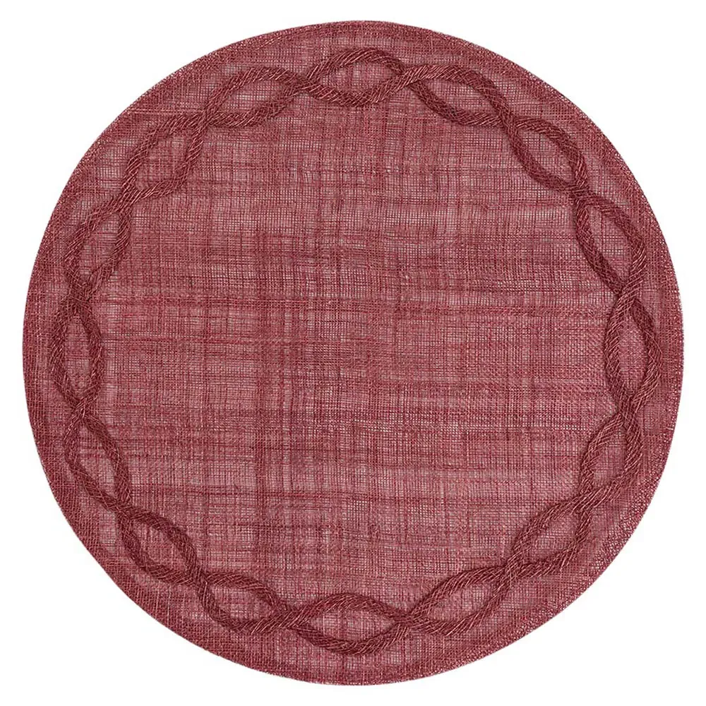 Tuileries Garden Woven Abaca Placemat - Mulberry