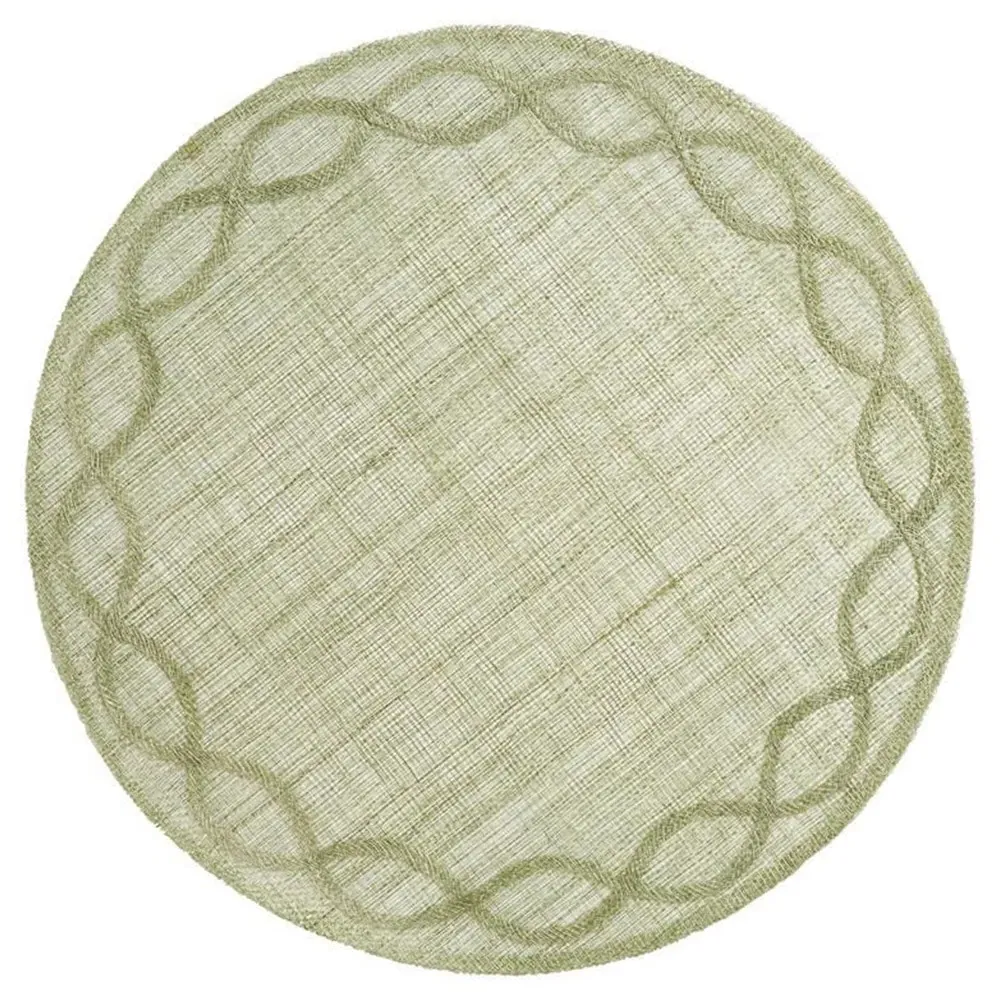 Tuileries Garden Woven Abaca Placemat - Pistachio
