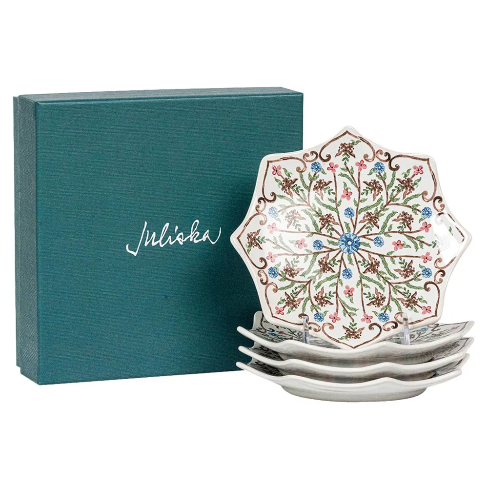 Villa Seville Cocktail Plate - Blue, Ceramic