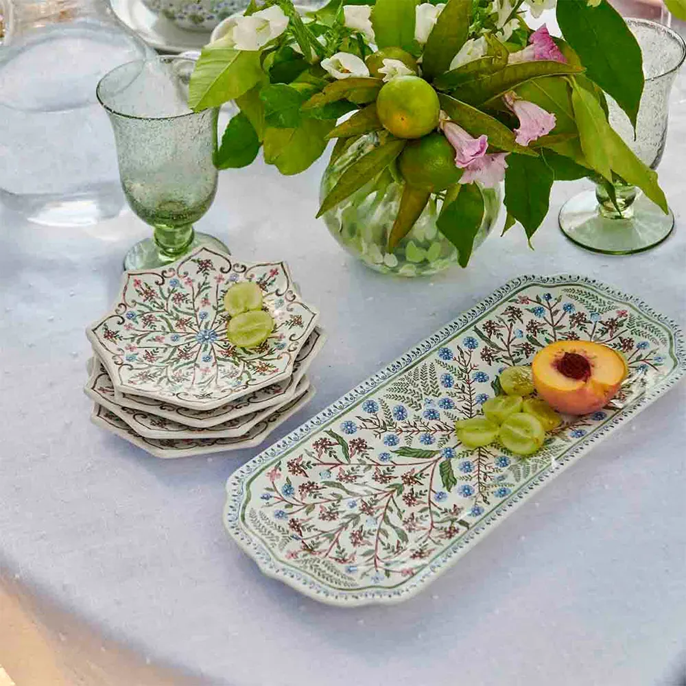 Villa Seville Hostess Tray - White, Ceramic