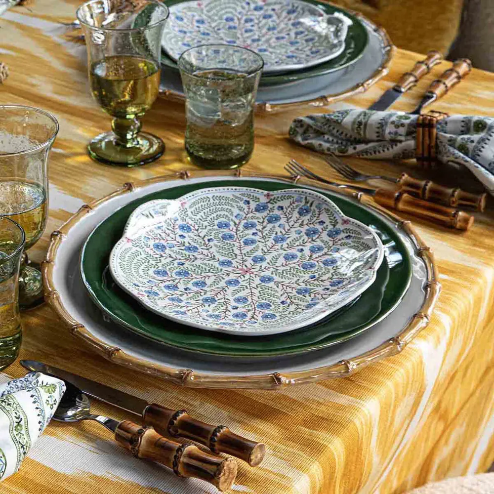 Villa Seville Scalloped Salad Plate - Blue, Ceramic