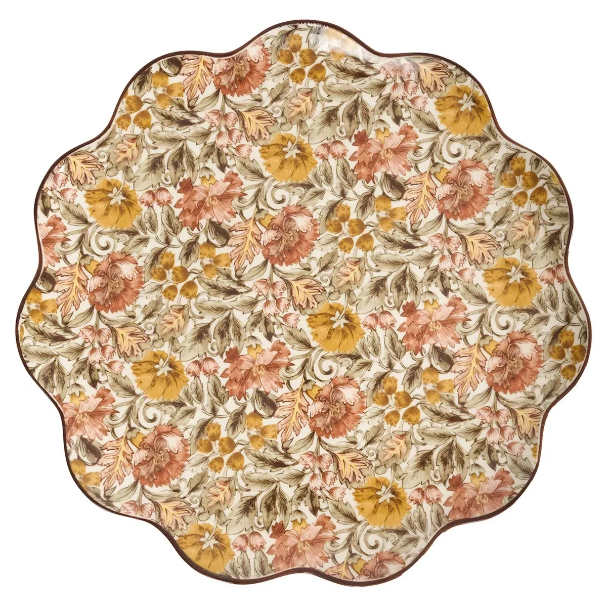 Willa Charger Plate - Amber, Ceramic