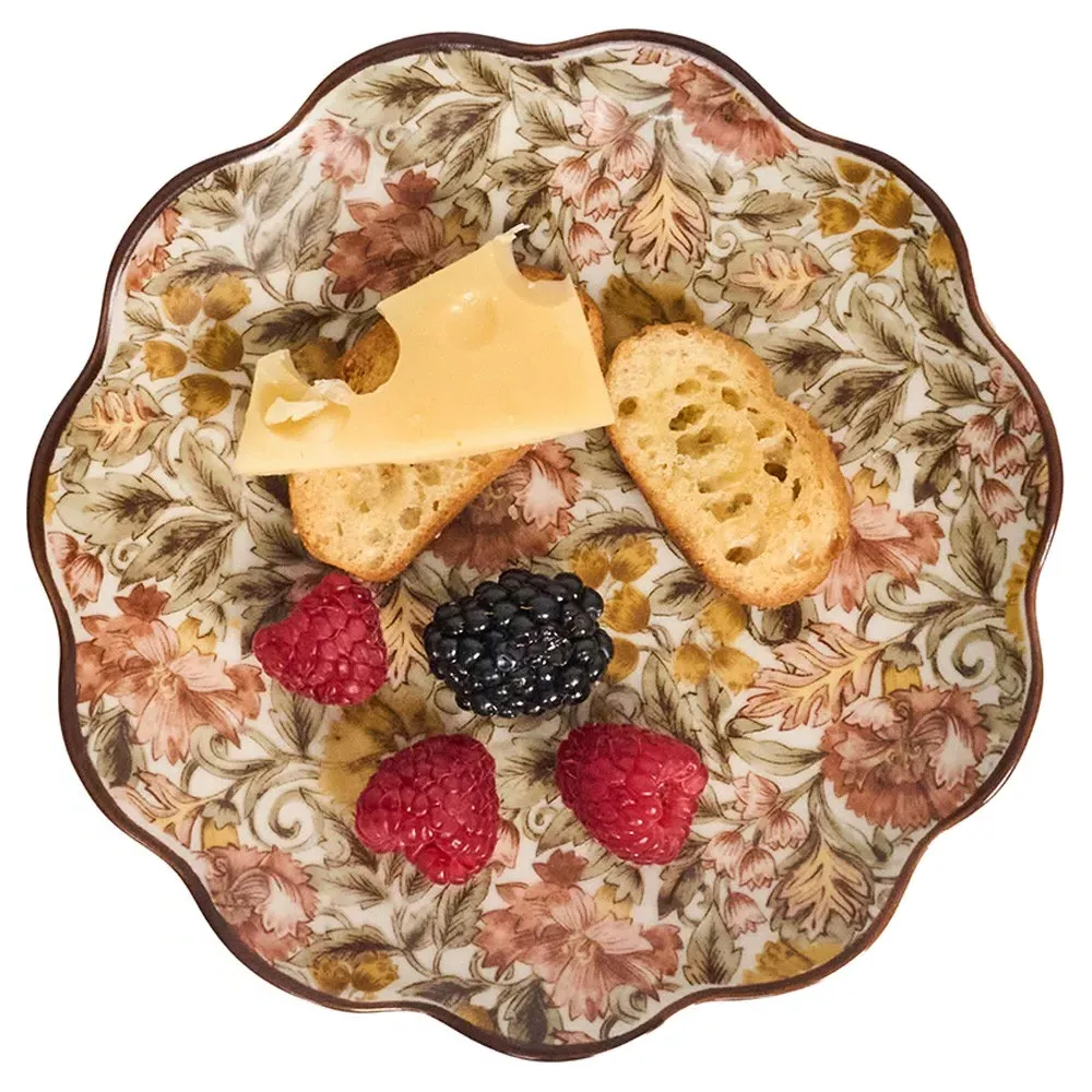 Willa Cocktail Plate Set of 4 - Amber, Ceramic