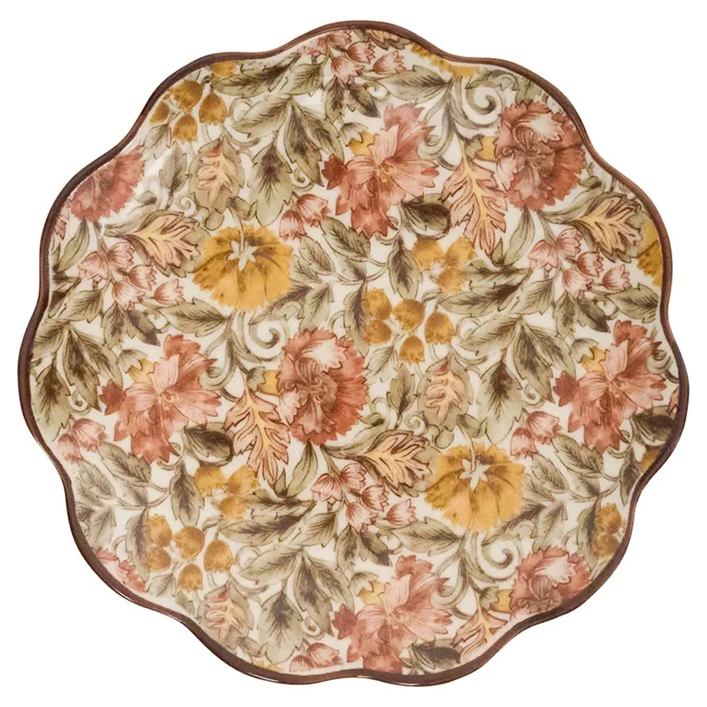 Willa Cocktail Plate Set of 4 - Amber, Ceramic