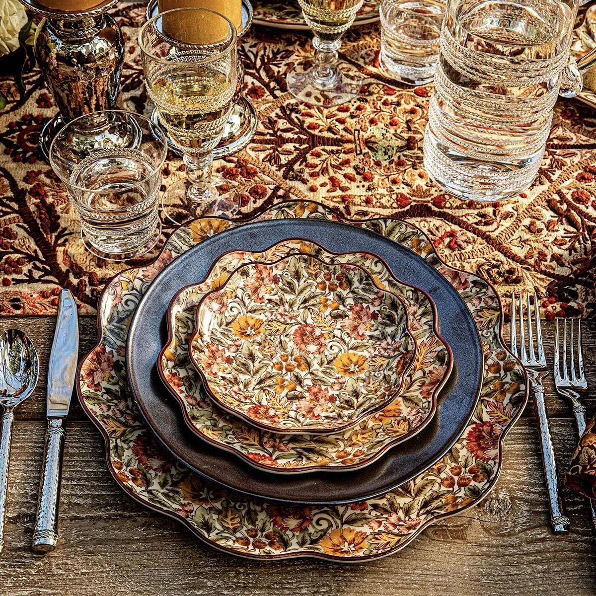 Willa Salad Plate - Amber, Ceramic