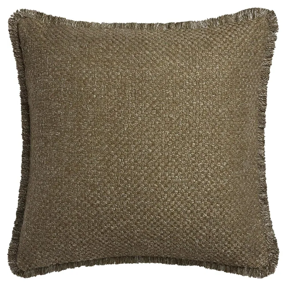 22x22 Throw Pillow with Down Fill - Olive, Cotton