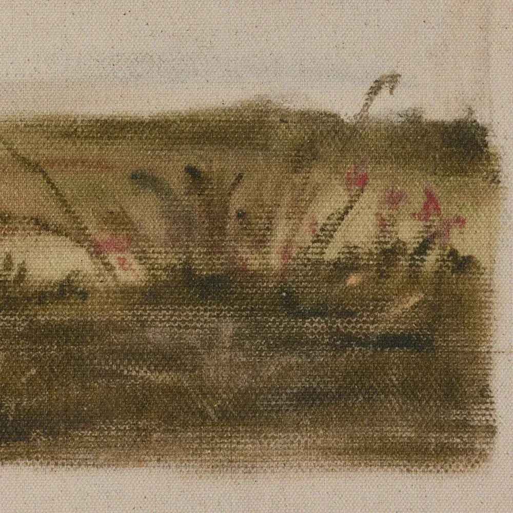 A New Beginning Painting - Beige, Oak