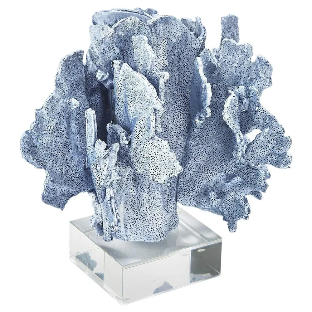 Abaco Coral Sculpture - Blue, Polyresin