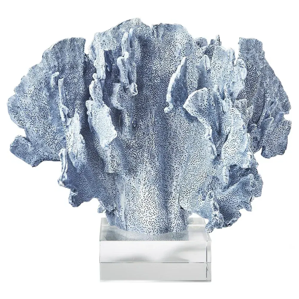 Abaco Coral Sculpture - Blue, Polyresin