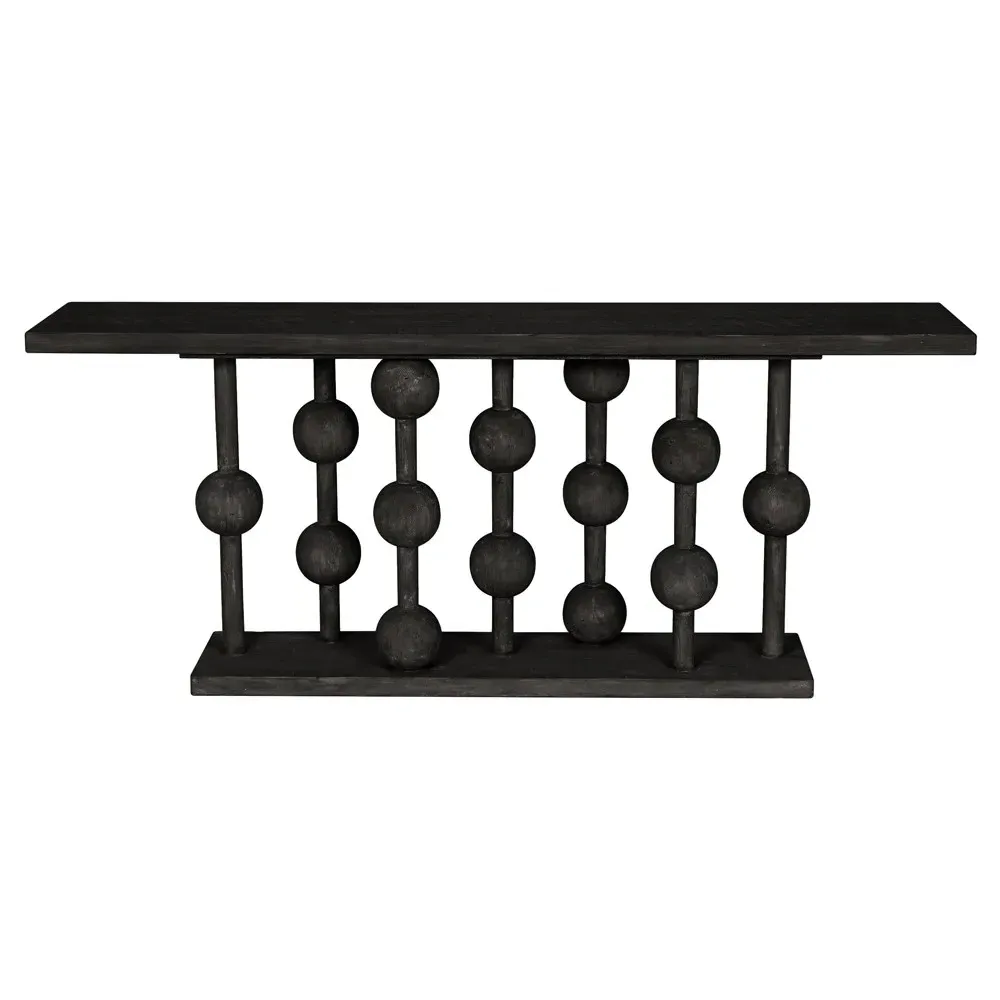 Abacus Console Table - Black, Reclaimed Wood image