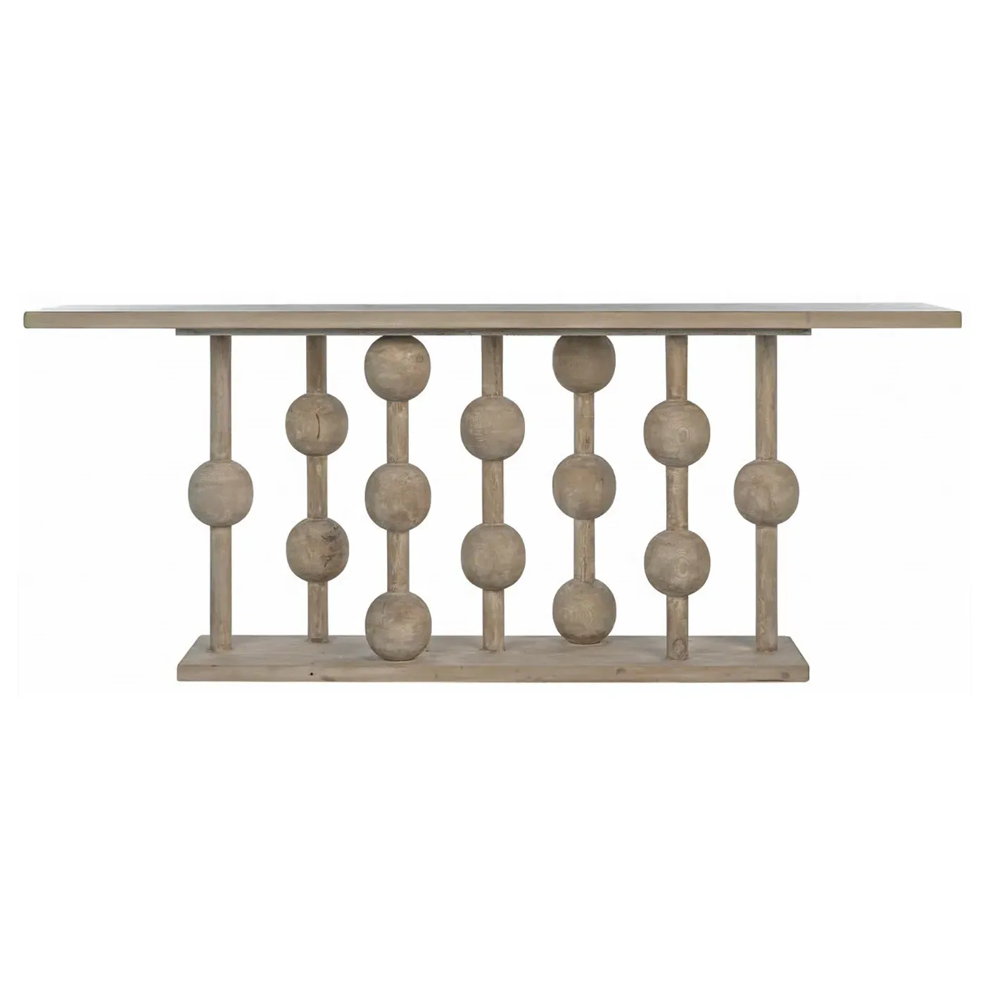 Abacus Console Table - Grey Washed, Reclaimed Wood