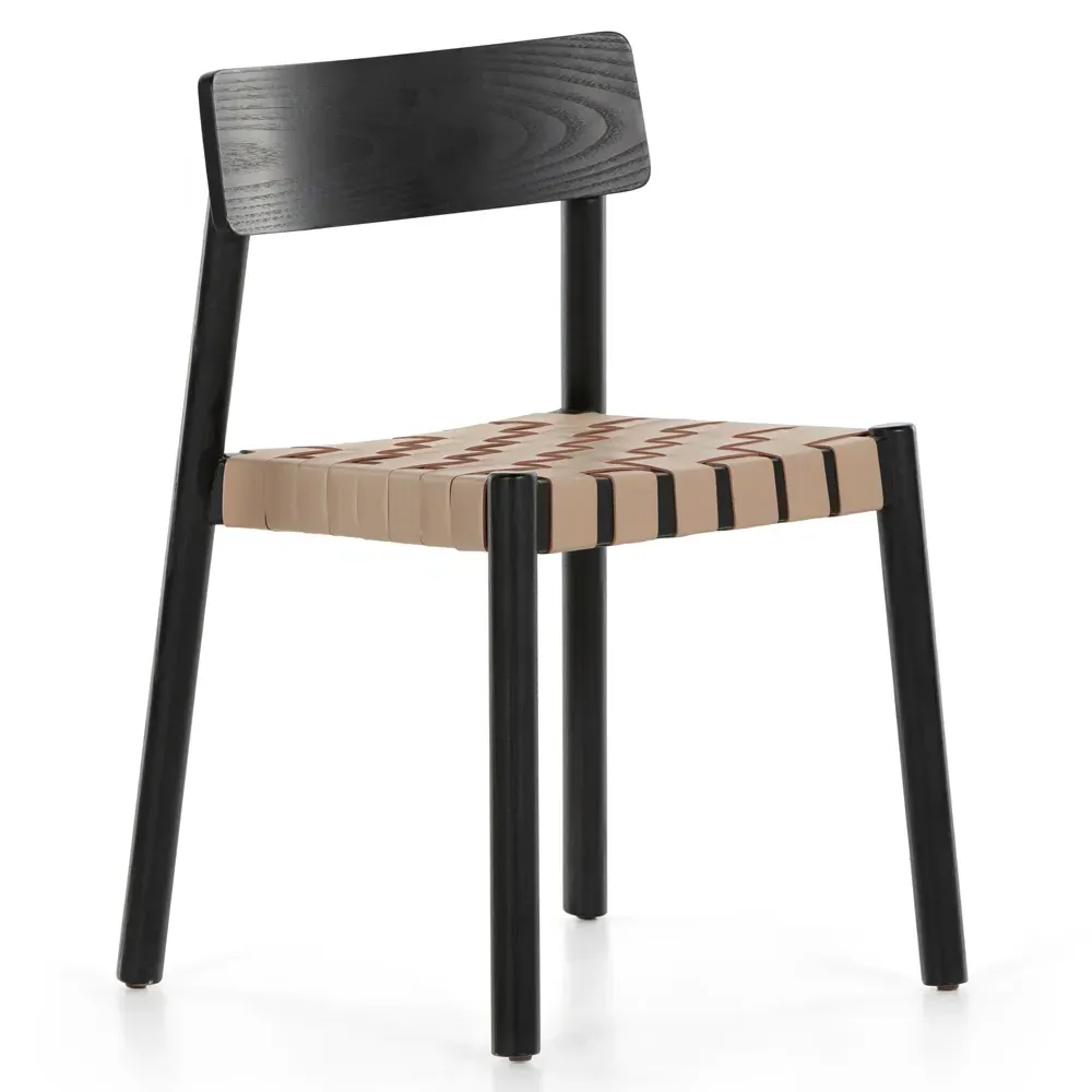 Abby Dining Side Chair - Black, Ash Wood