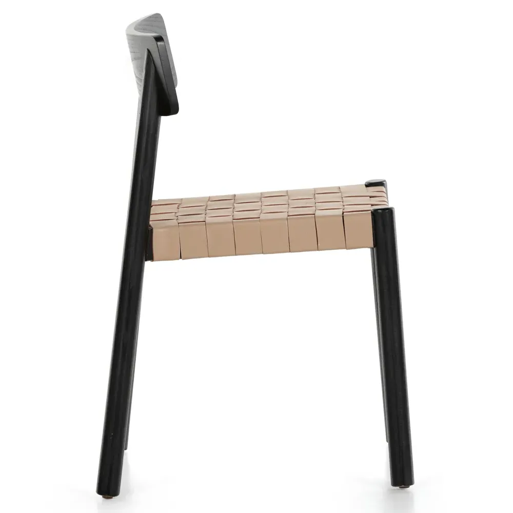 Abby Dining Side Chair - Black, Ash Wood