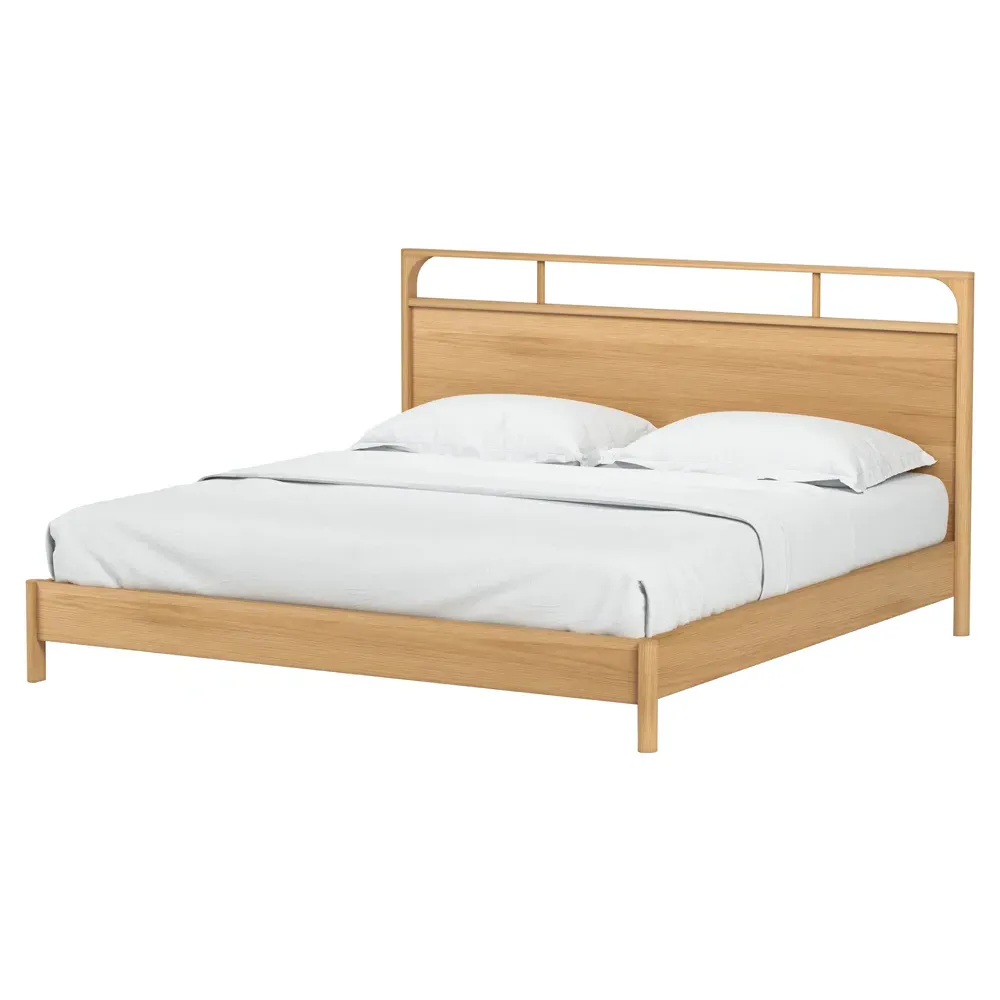 Abdiel Queen Size Bed Frame - Natural, Oak
