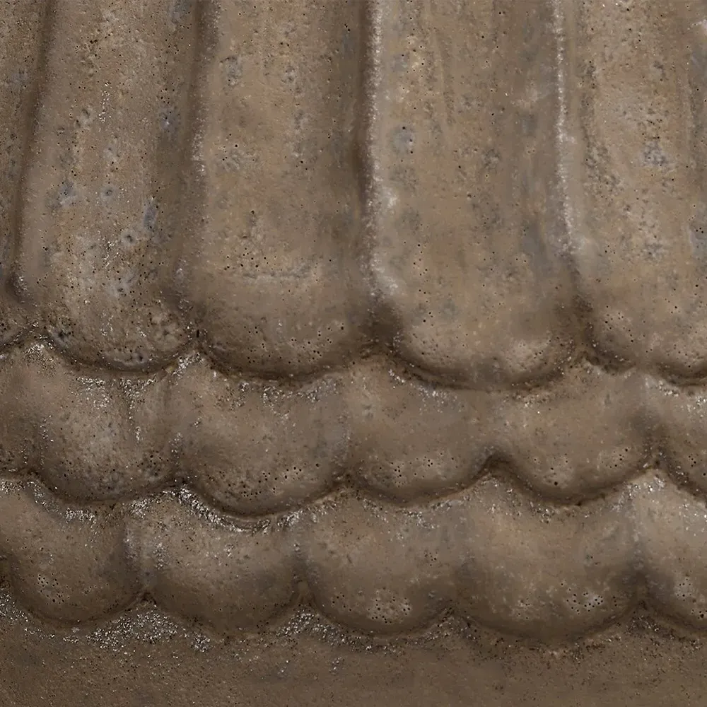 Abel Round Decorative Vase - Brown, Porcelain