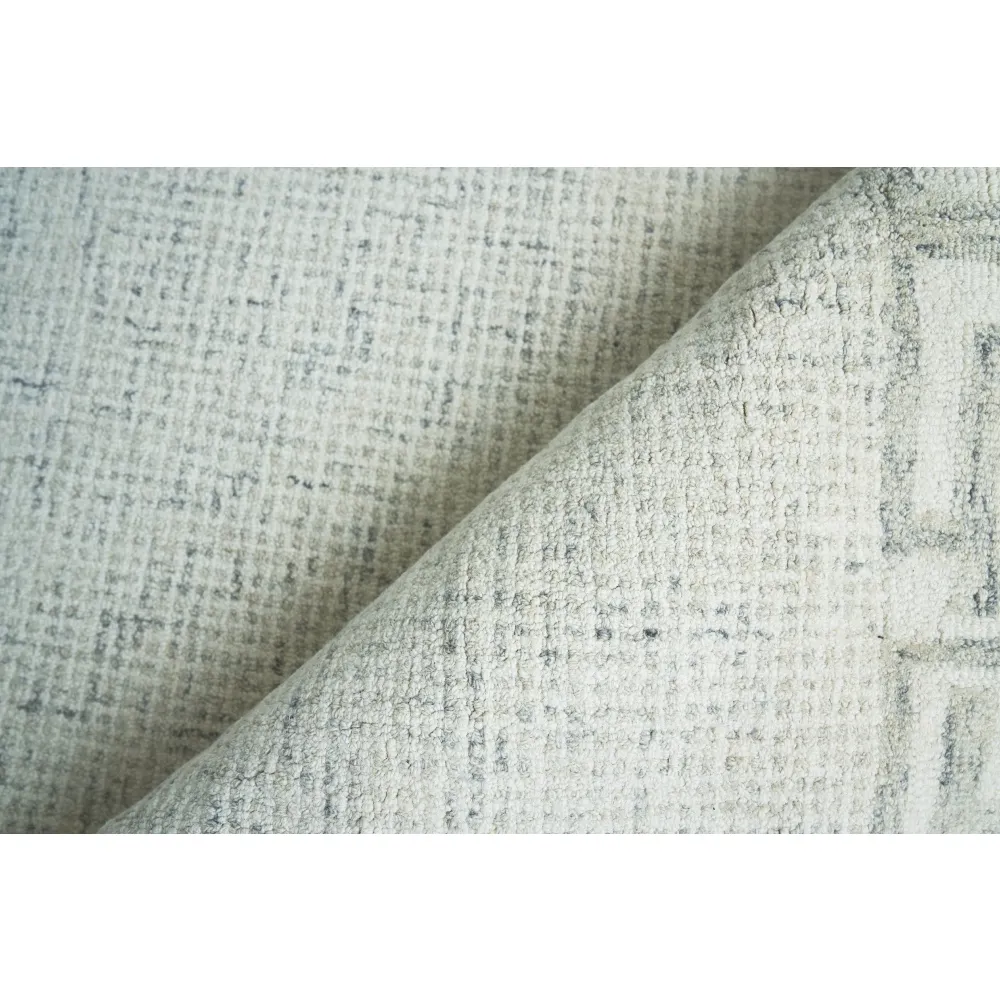 Abigail 9x12 Patterned Rug - Cream, Wool