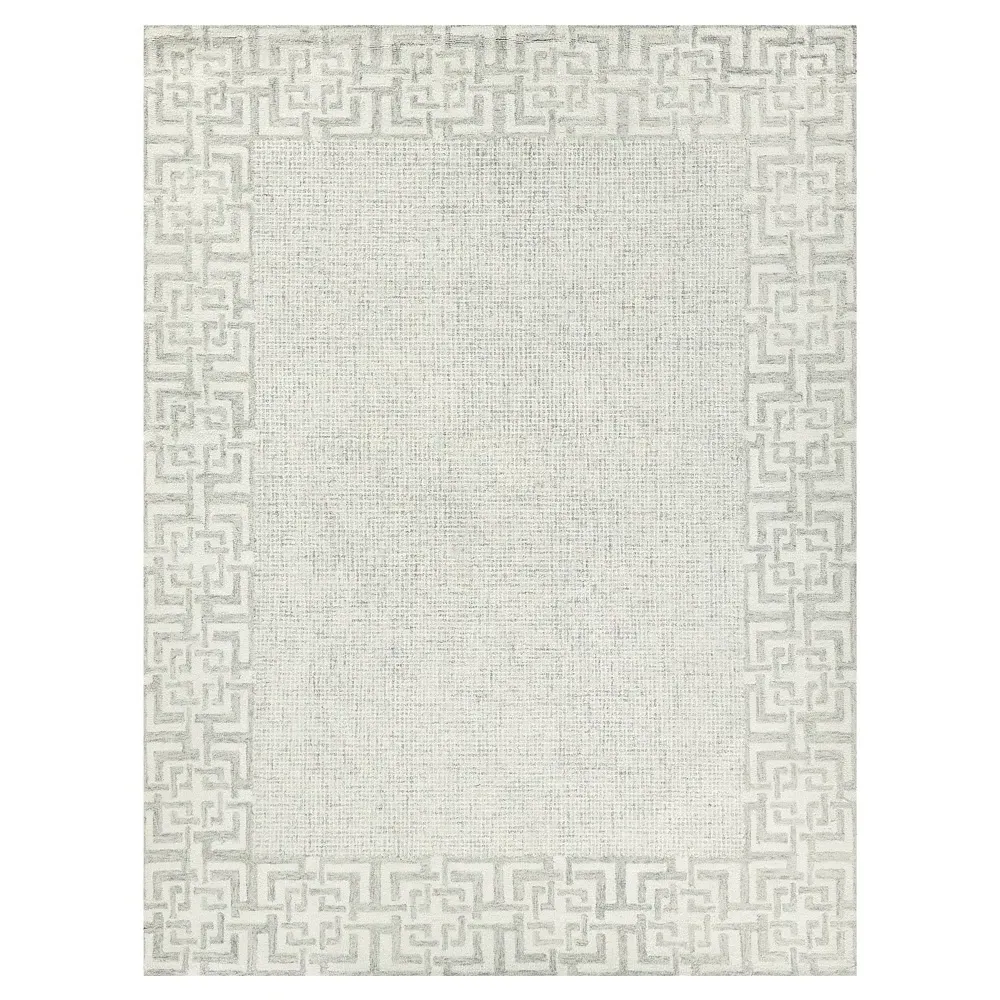 Abigail Patterned Rug Sample - Silver, Wool image