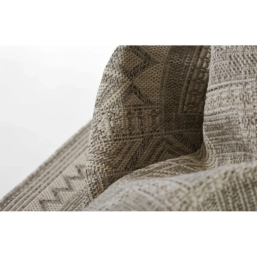 Abram Tribal Patterned Indoor Outdoor Rug - Grey, Polypropylene